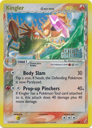 Kingler Reverse Holografico - EX Crystal Guardians