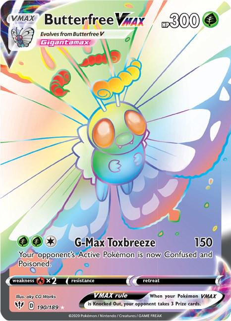 Butterfree VMAX Rainbow - Darkness Ablaze