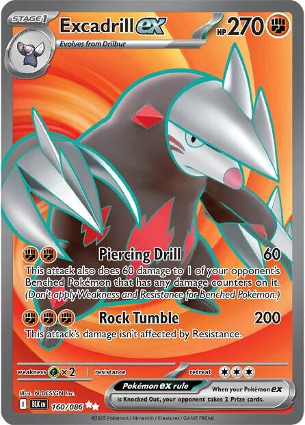 Excadrill EX Full Art - Black Bolt