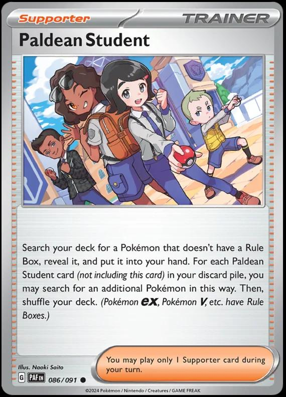Paldean Student 86 Reverse Holografico - Paldean Fates