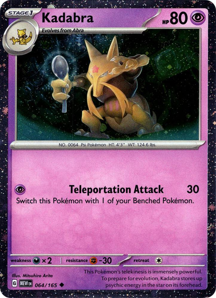 Kadabra Cosmos Holografico - Pokemon 151