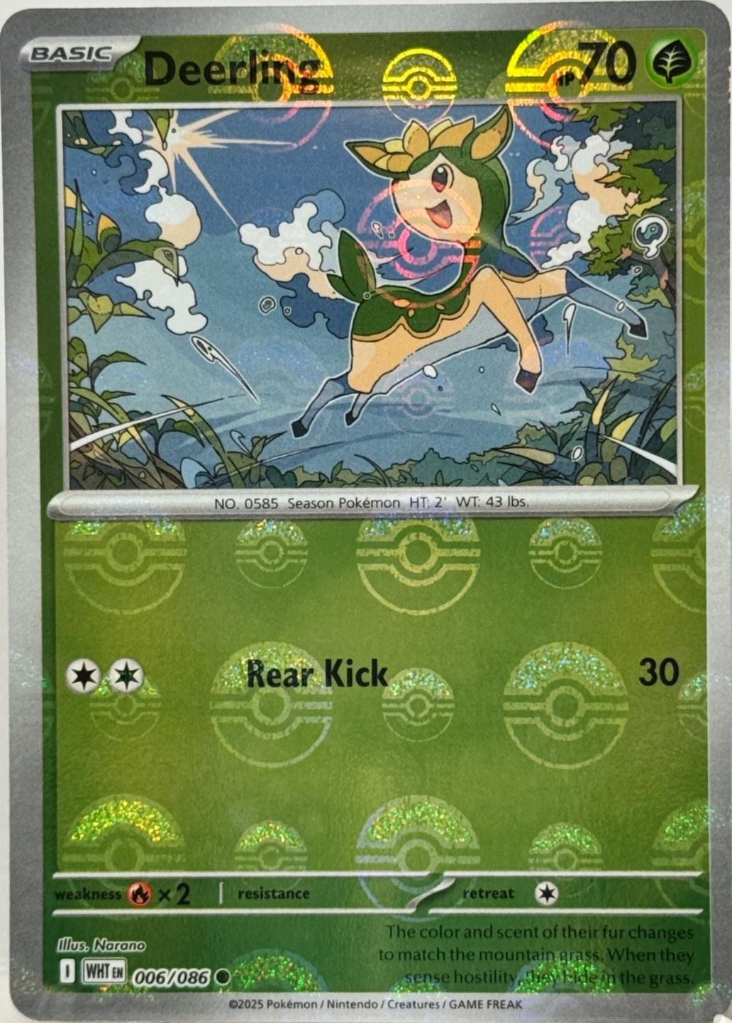 Deerling Poke Ball - White Flare