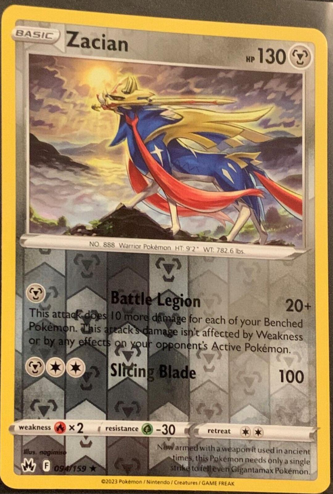Zacian Reverse Holografico - Crown Zenith