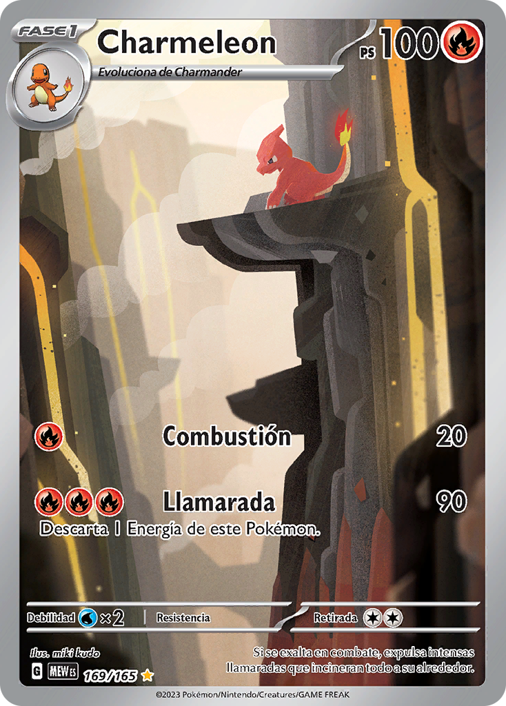 Charmeleon Illustration - Pokemon 151 Español