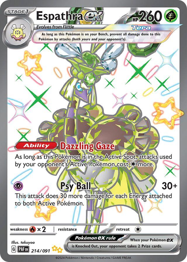 Espathra EX Full Art Shiny - Paldean Fates