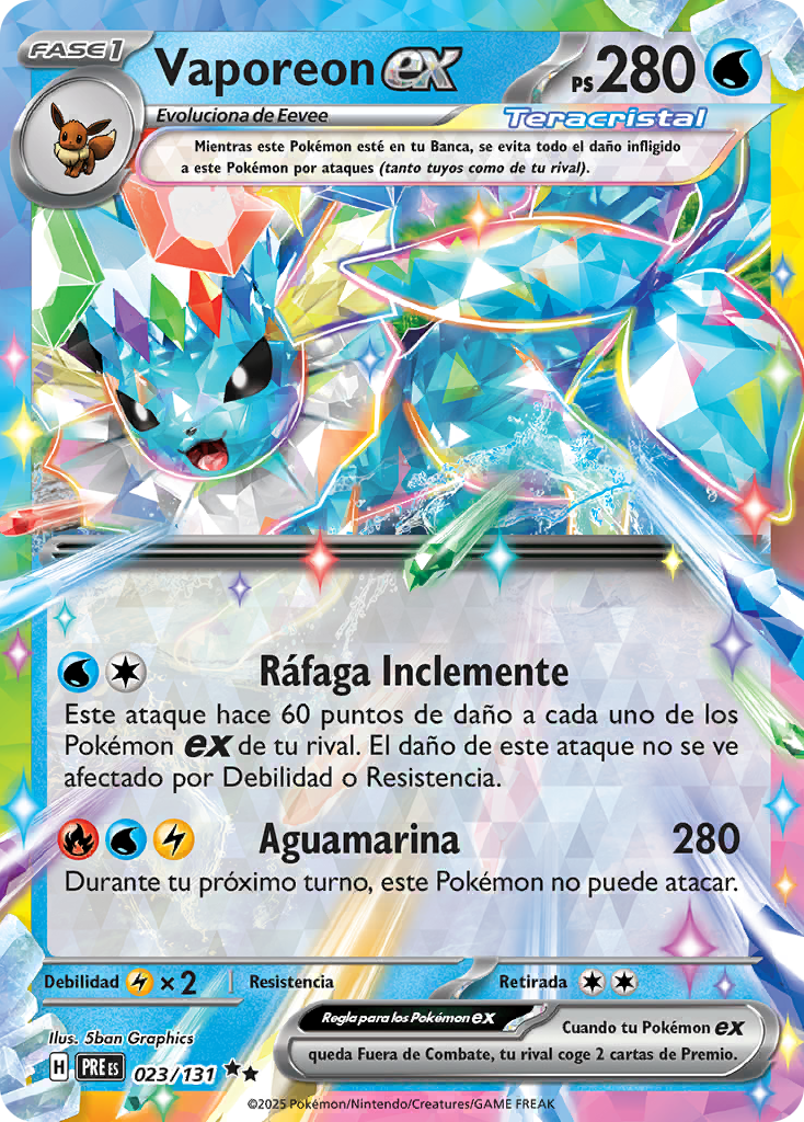 Vaporeon EX - Evoluciones Prismaticas