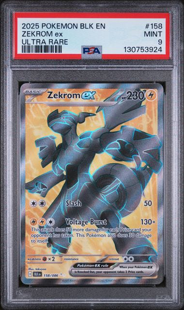 Zekrom EX Full Art Black Bolt - PSA 9
