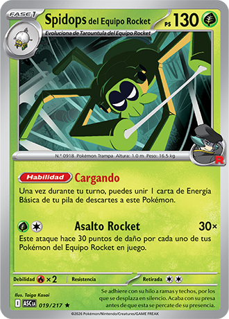 Spidops del Equipo Rocket Holografico - Ascenso Heroico