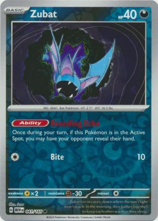 Zubat Reverse Holo Common SV: Scarlet & Violet 151 041/165 NM