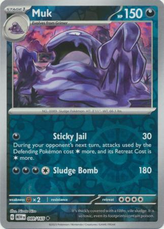 Muk Reverse Holo Uncommon SV: Scarlet & Violet 151 089/165 NM