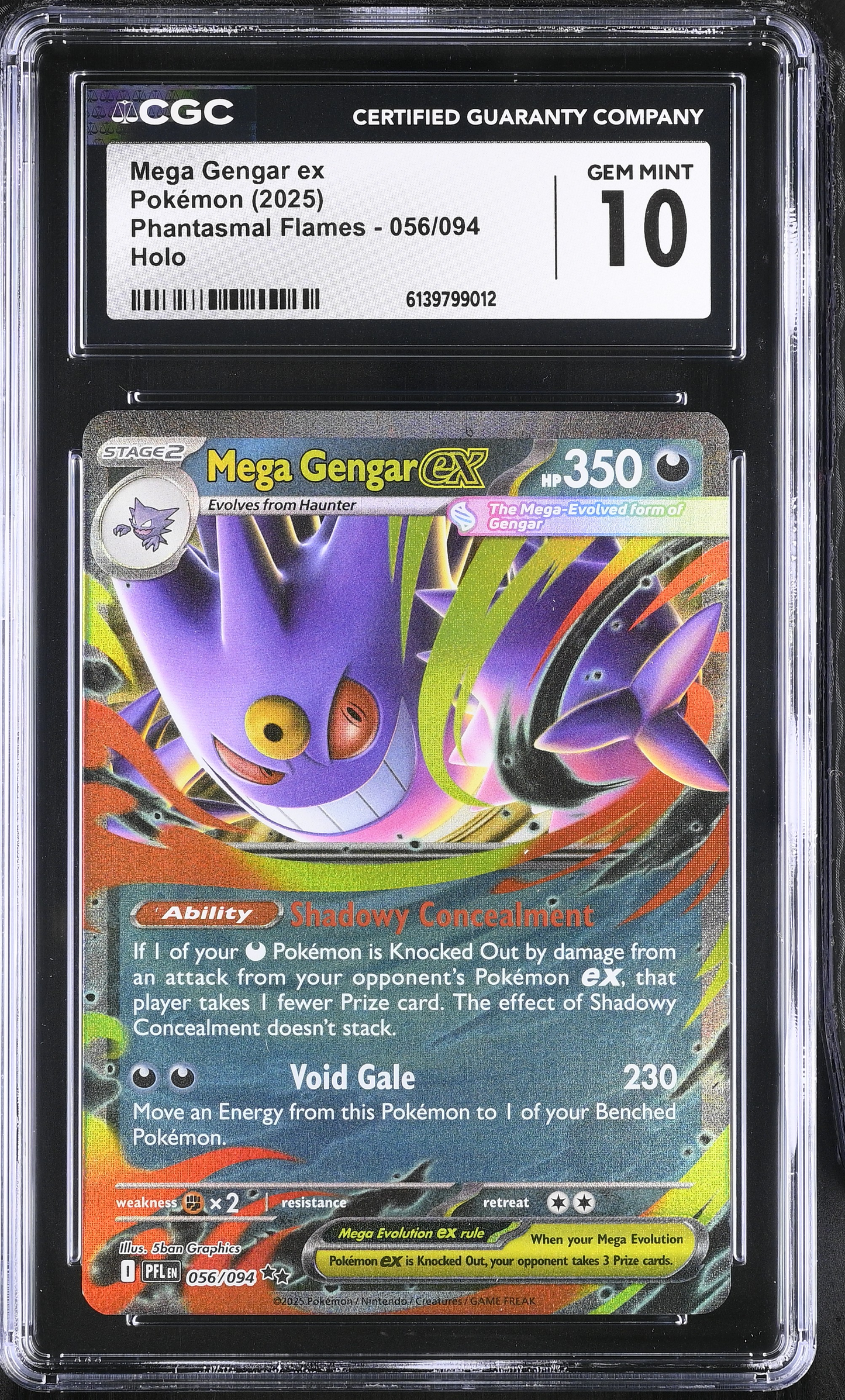Mega Gengar EX Phantasmal Flames - CGC 10
