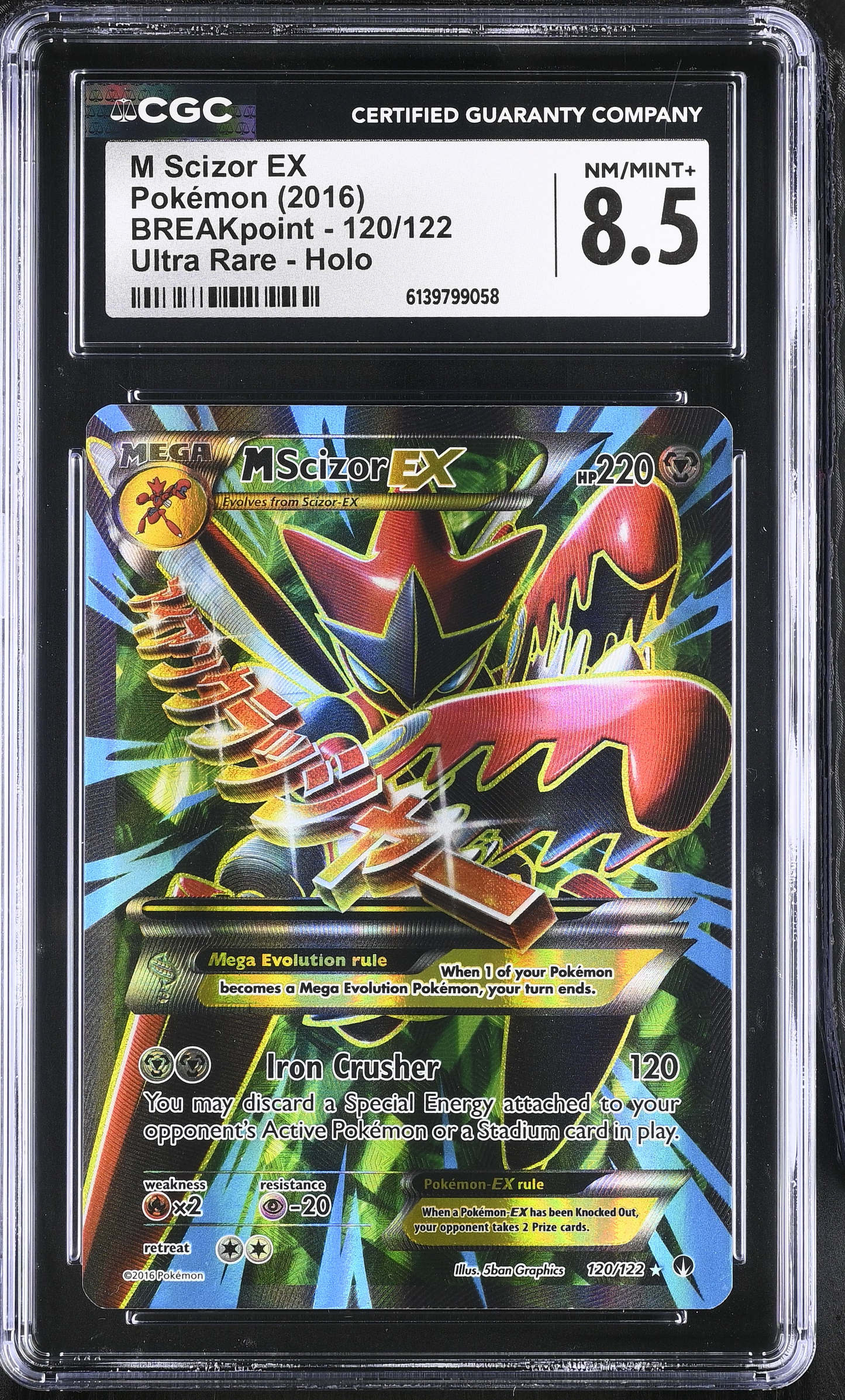 Mega Scizor EX Full Art BREAKpoint - CGC 8.5