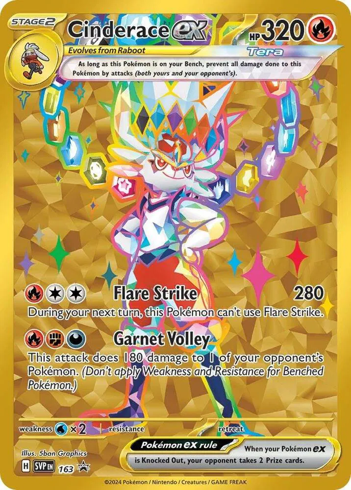 Cinderace EX Golden - Scarlet & Violet Promo