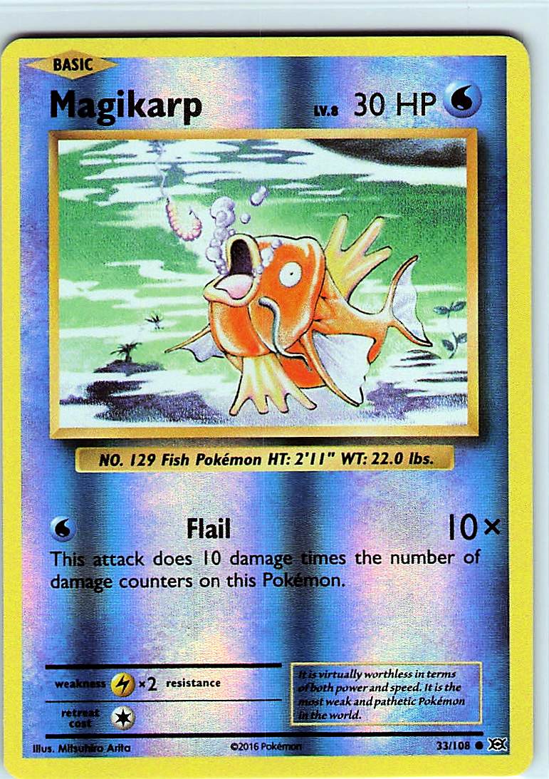 Magikarp Reverse Holo Common XY - Evolutions 33/108 NM