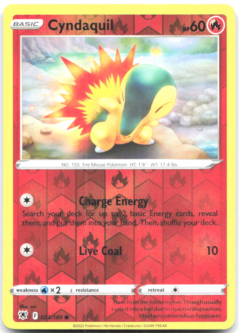 Cyndaquil Reverse Holo Common SWSH10: Astral Radiance 023/189 NM
