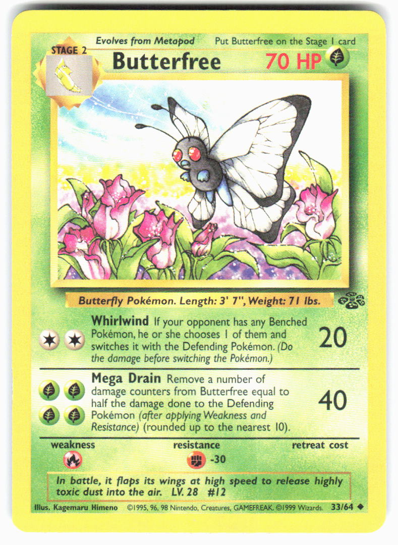 Butterfree Unlimited Uncommon Jungle 33/64 MP