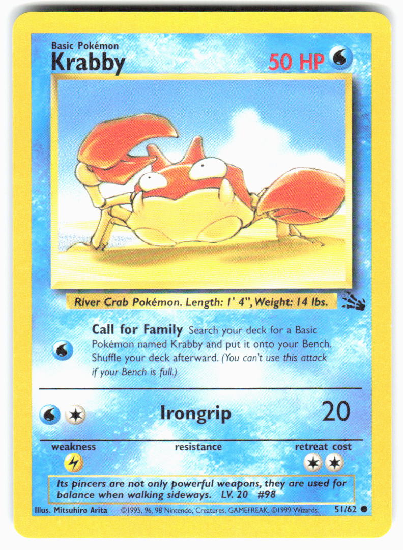 Krabby Unlimited Common Fossil 51/62 LP