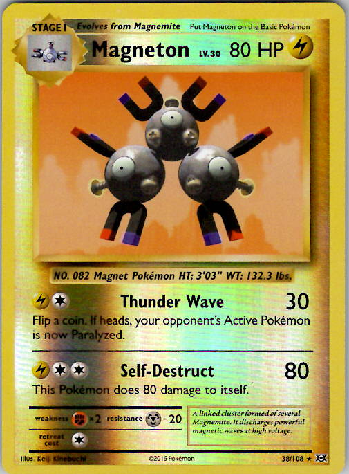 Magneton Reverse Holo Holo Rare XY - Evolutions 38/108 NM