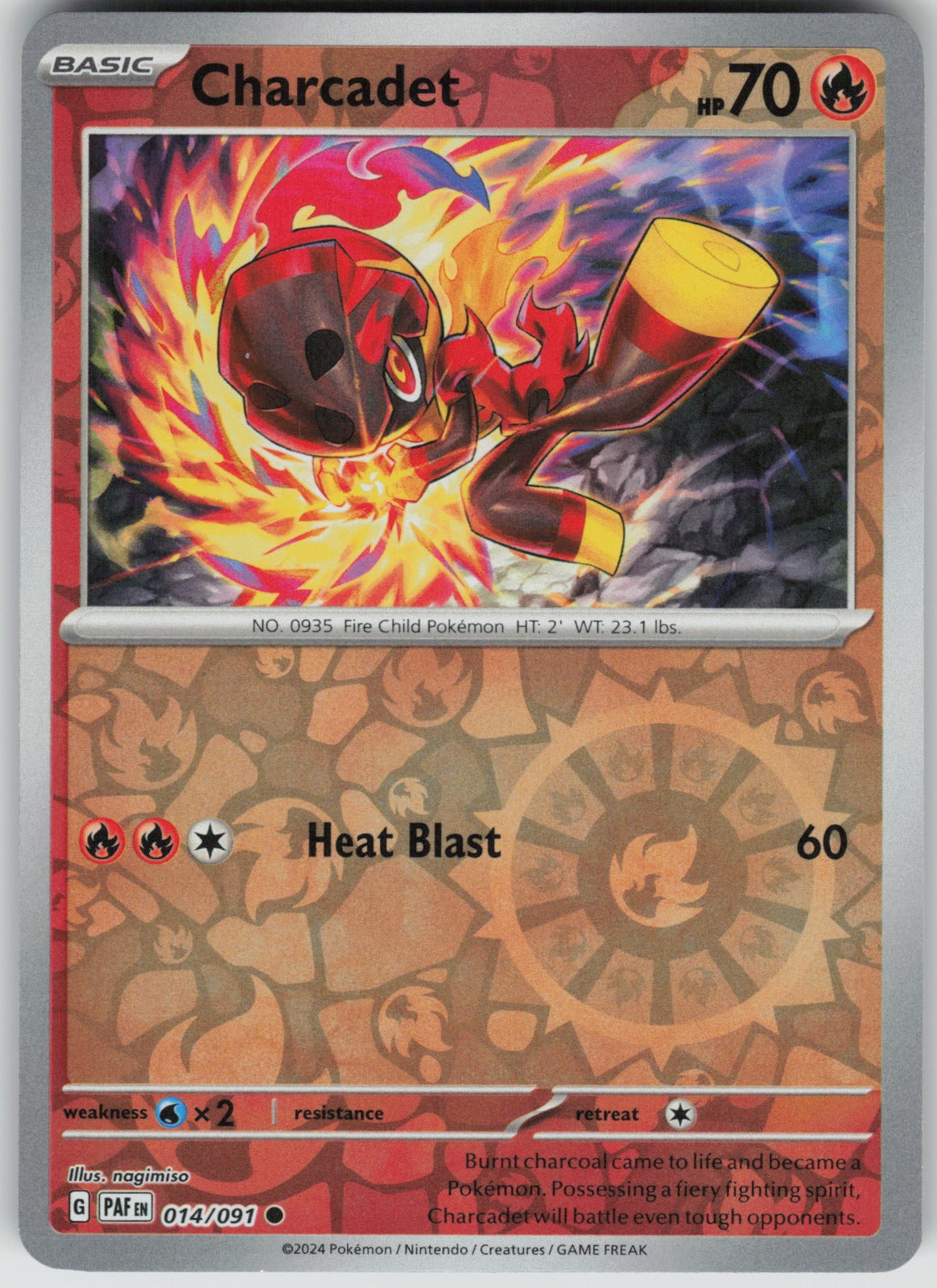 Charcadet Reverse Holo Common SV: Paldean Fates 014/091 NM