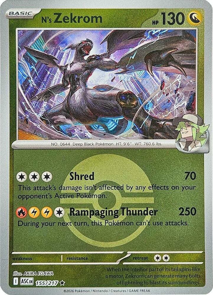 N's Zekrom Reverse Poke Ball- Ascended Heroes
