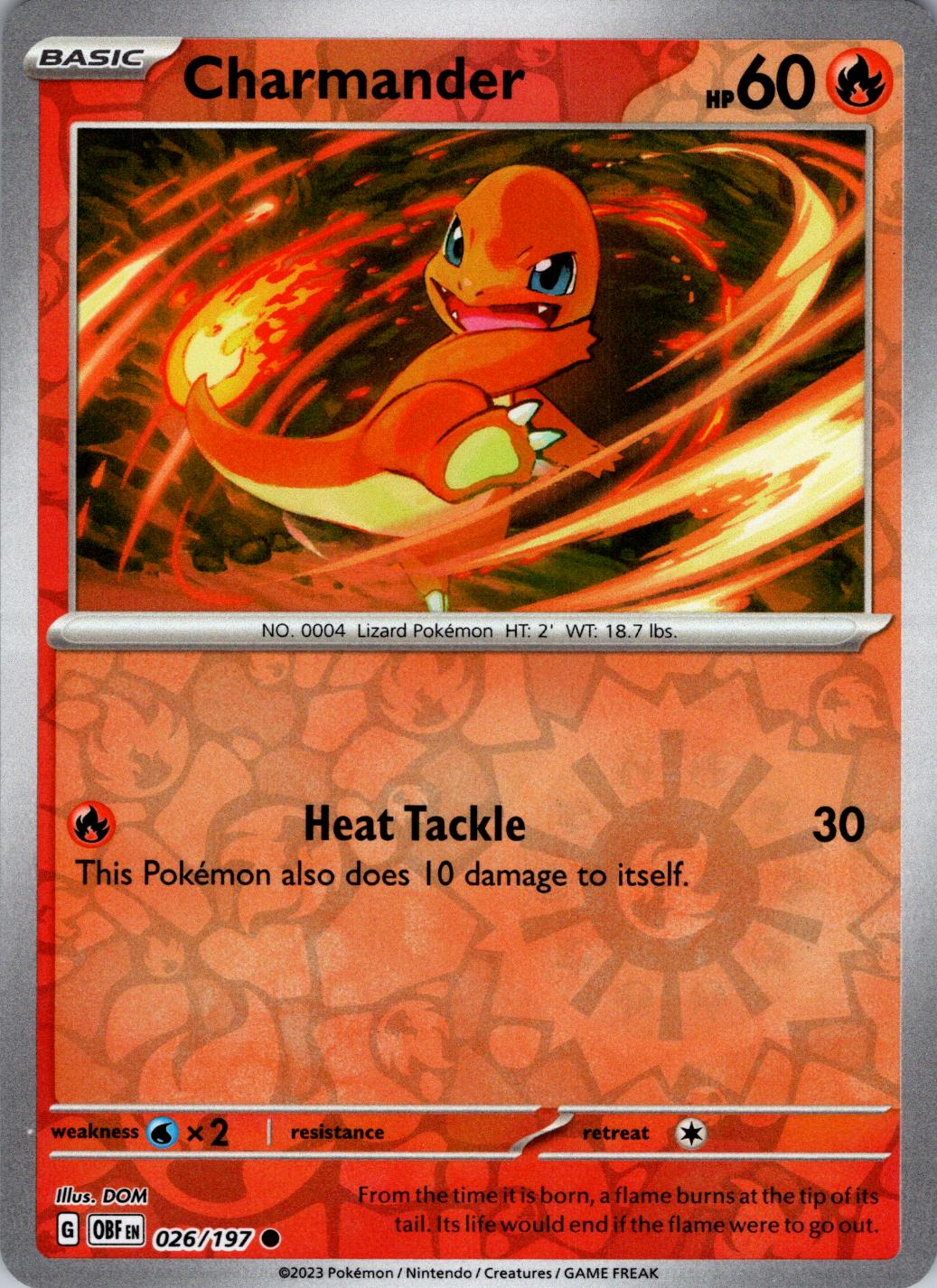 Charmander Reverse Holográfico - Obsidian Flames