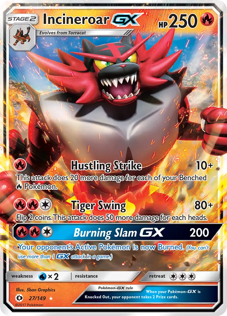 Incineroar GX - Sun & Moon Base Set