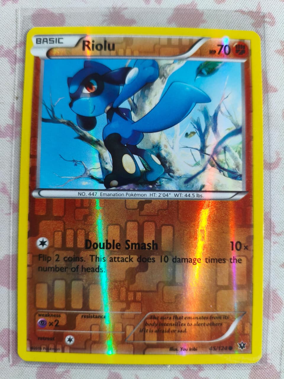 Riolu (45) Reverse Holo Common XY - Fates Collide 45/124 NM