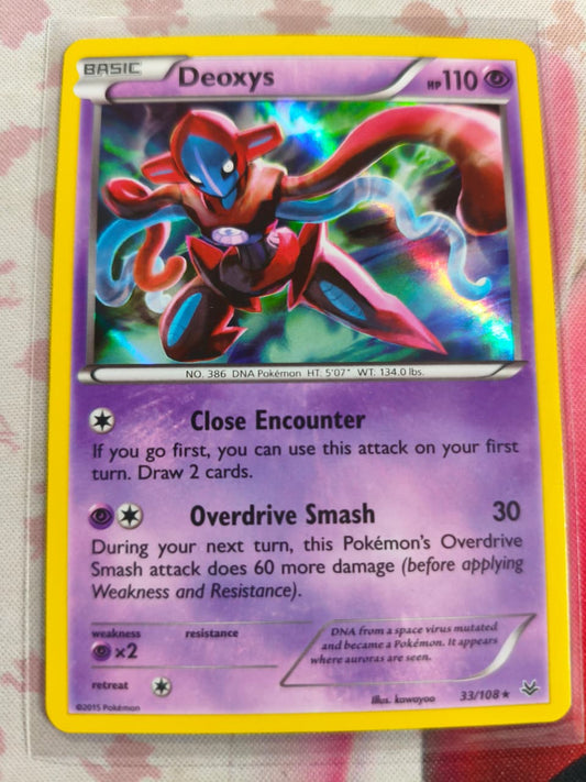Deoxys Holo Holo Rare XY - Roaring Skies 33/108 NM