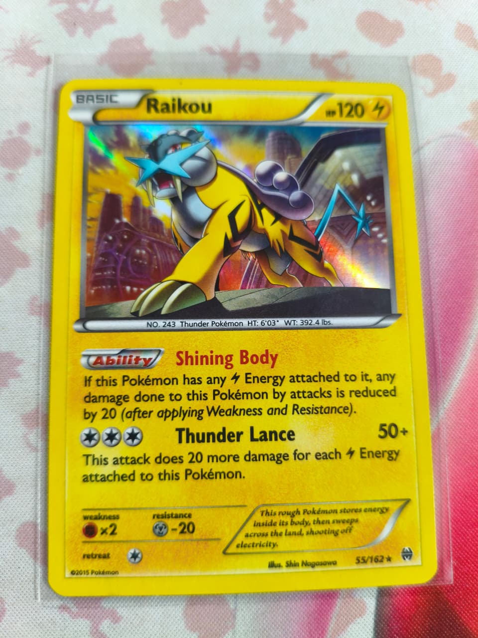 Raikou Holo Holo Rare XY - BREAKthrough 55/162 NM