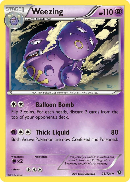 Weezing Uncommon XY - Fates Collide 28/124 LP