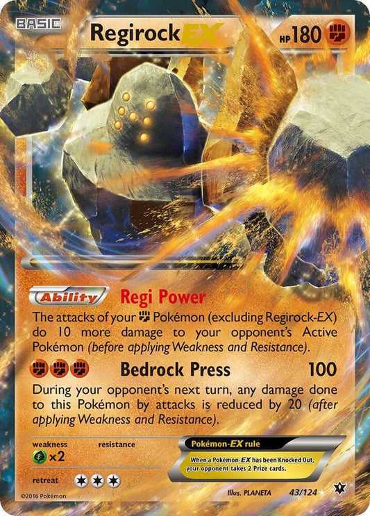 Regirock EX Holo Ultra Rare XY - Fates Collide 43/124 HP