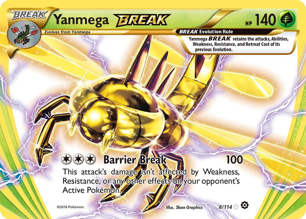 Yanmega BREAK Holo Rare BREAK XY - Steam Siege 8/114 LP