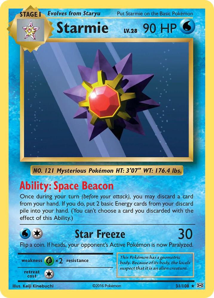 Starmie Rare XY - Evolutions 31/108 LP