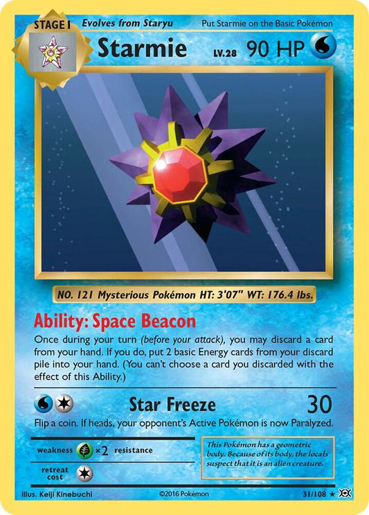 Starmie Rare XY - Evolutions 31/108 LP