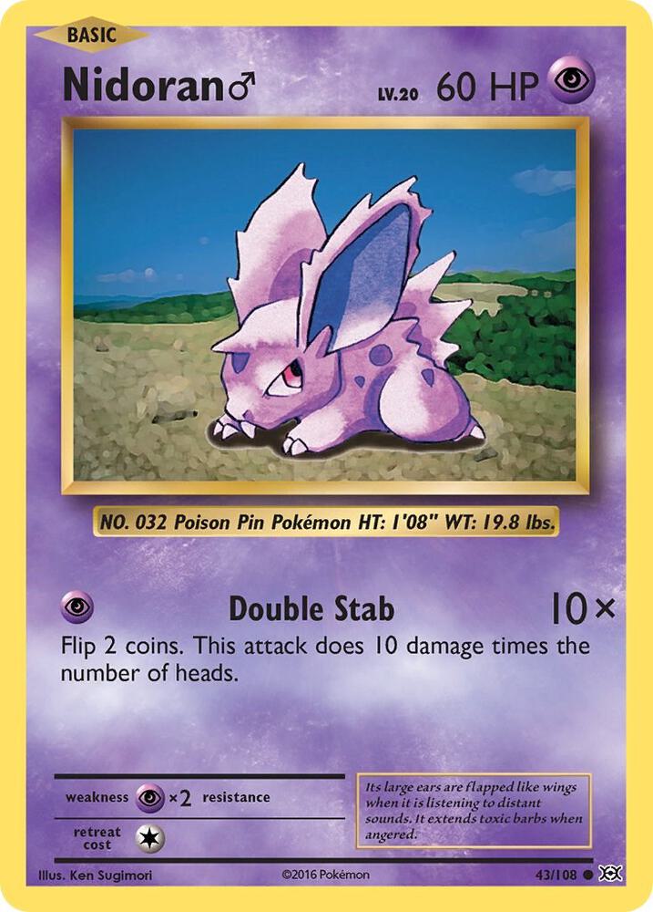 Nidoran M Common XY - Evolutions 43/108 LP