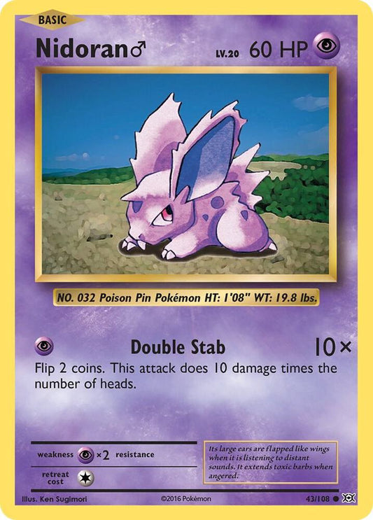 Nidoran M Common XY - Evolutions 43/108 LP