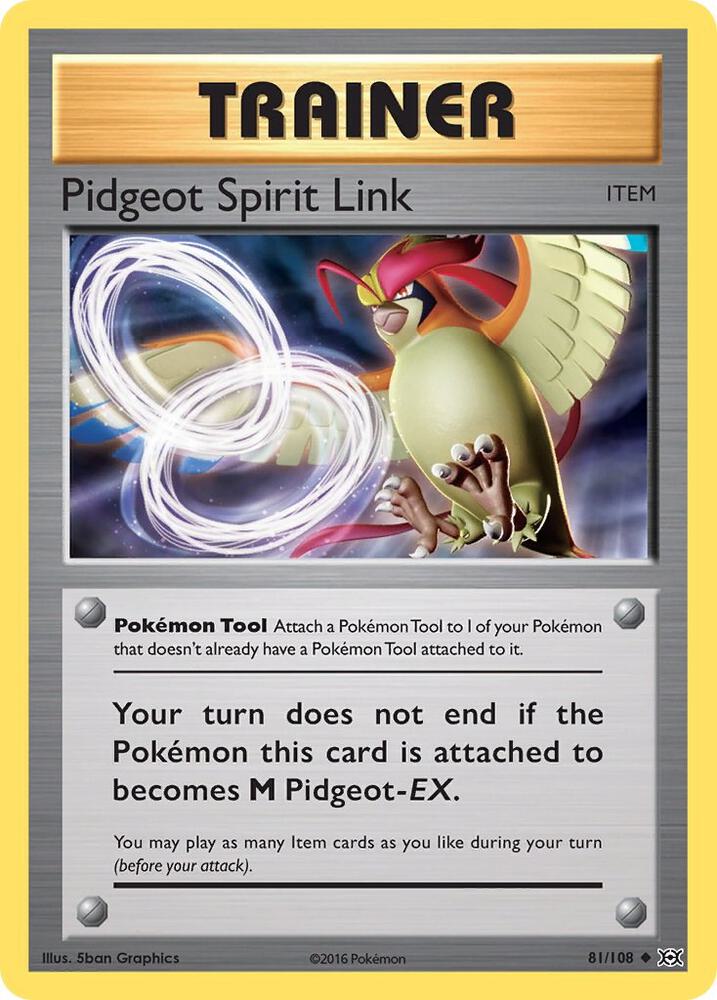 Pidgeot Spirit Link Uncommon XY - Evolutions 81/108 NM