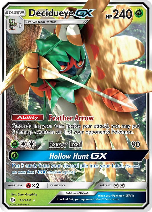Decidueye GX Holo Ultra Rare SM Base Set 12/149 MP