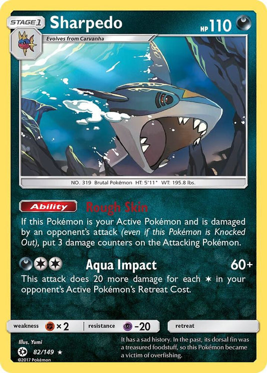 Sharpedo Holo Rare SM Base Set 82/149 DMG