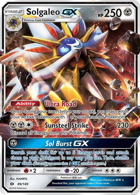Solgaleo GX Holo Ultra Rare SM Base Set 89/149 NM