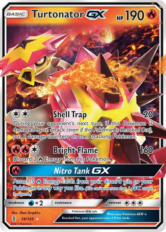Turtonator GX Holo Ultra Rare SM - Guardians Rising 18/145 LP