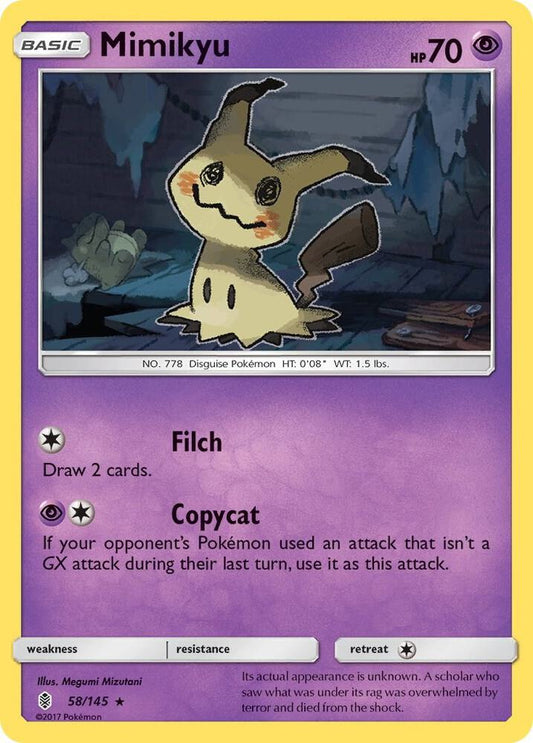 Mimikyu Holo Rare SM - Guardians Rising 58/145 LP
