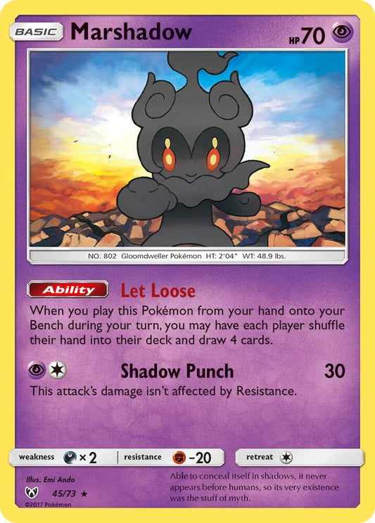 Marshadow Holo Rare Shining Legends 45/73 NM