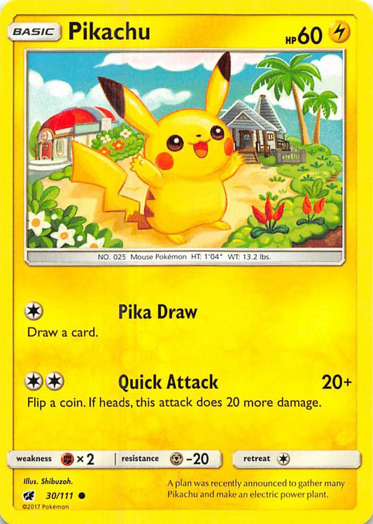 Pikachu Common SM - Crimson Invasion 30/111 NM