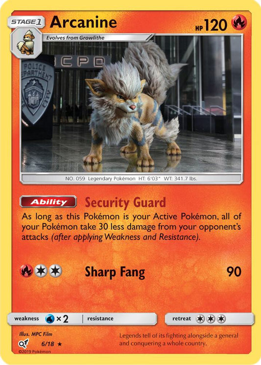 Arcanine Holo Rare Detective Pikachu 6/18 LP