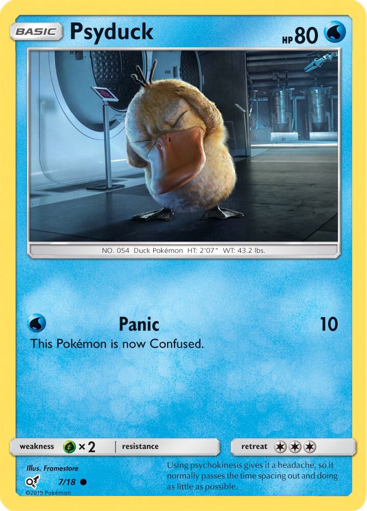 Psyduck (Holo Common) Holo Common Detective Pikachu 7/18 NM