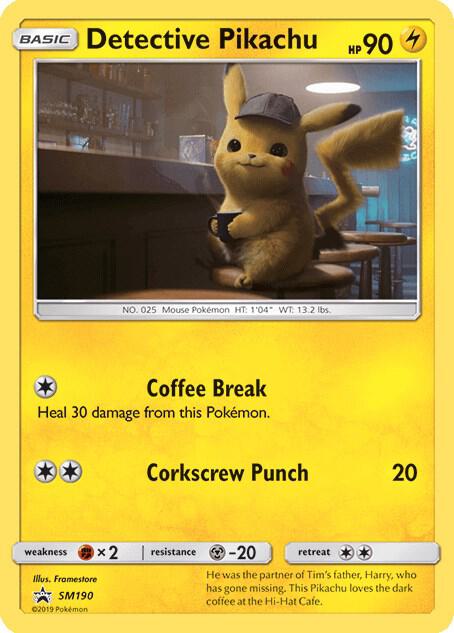 Detective Pikachu Holo Promo SM Promos SM190 LP