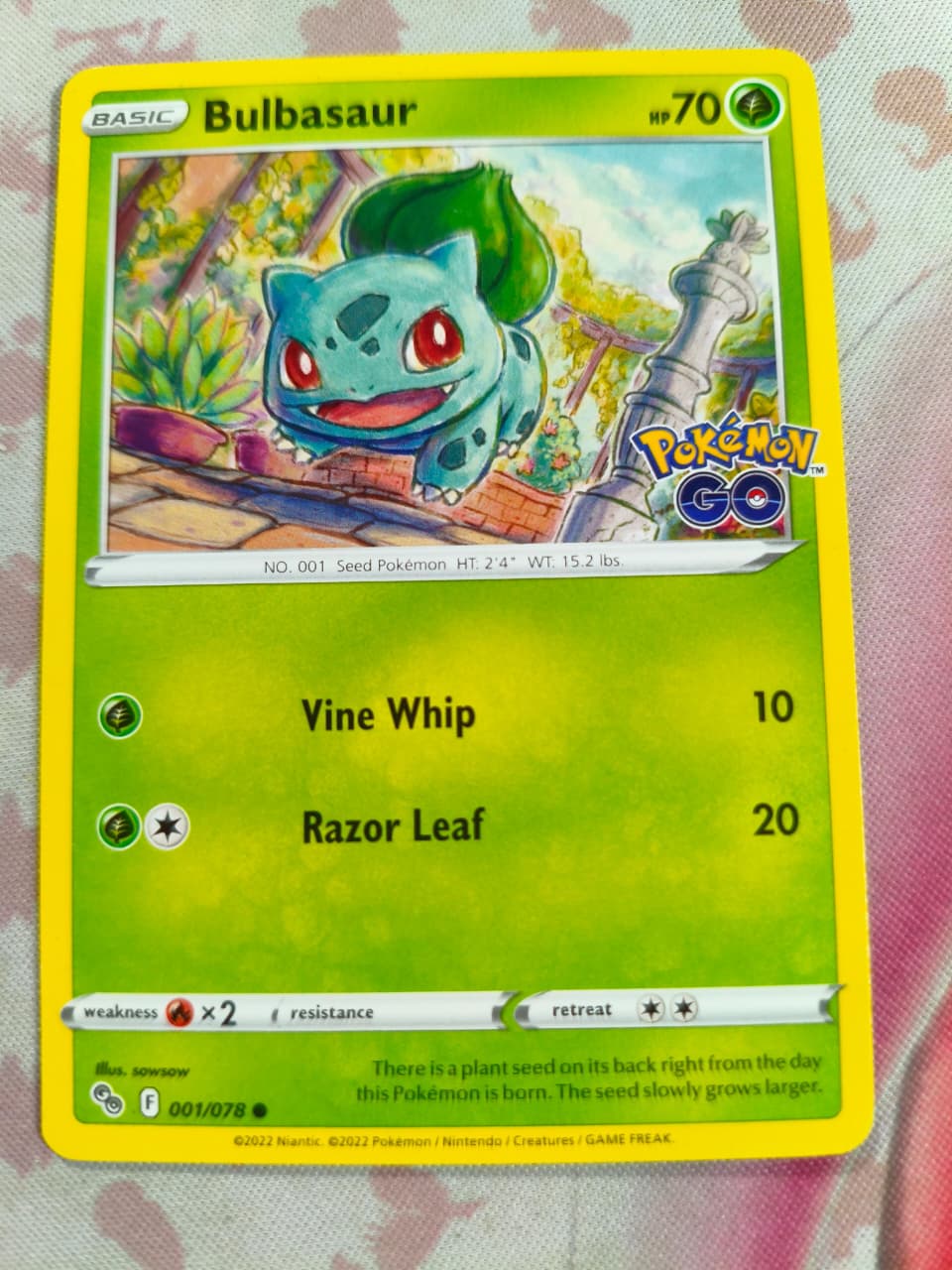Bulbasaur Common Pokemon GO 001/078 NM