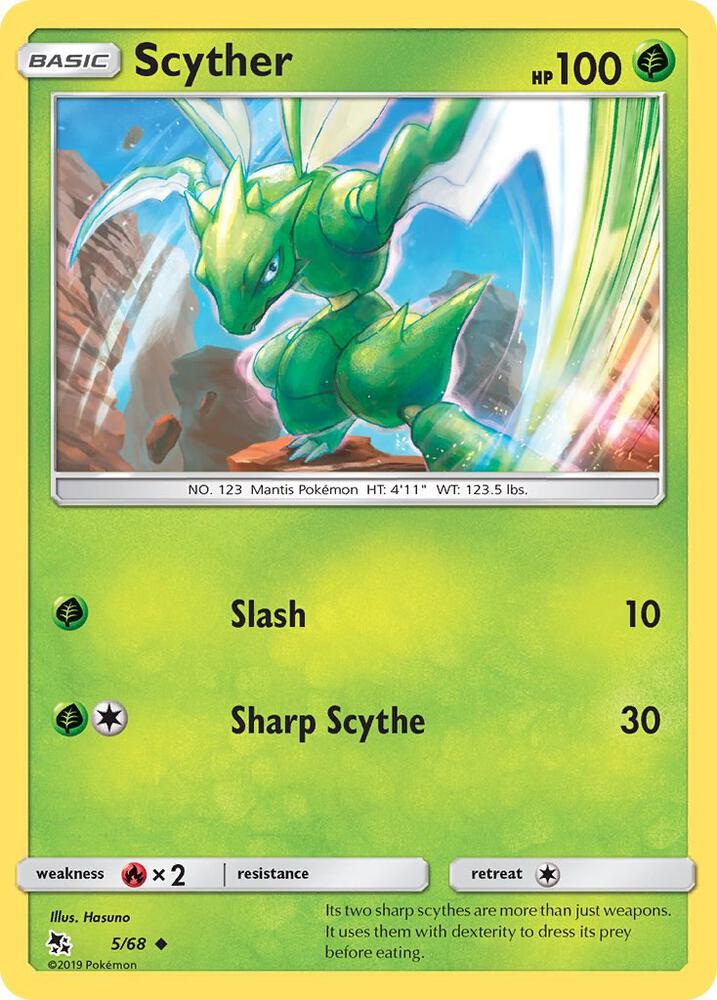 Scyther Uncommon Hidden Fates 5/68 NM