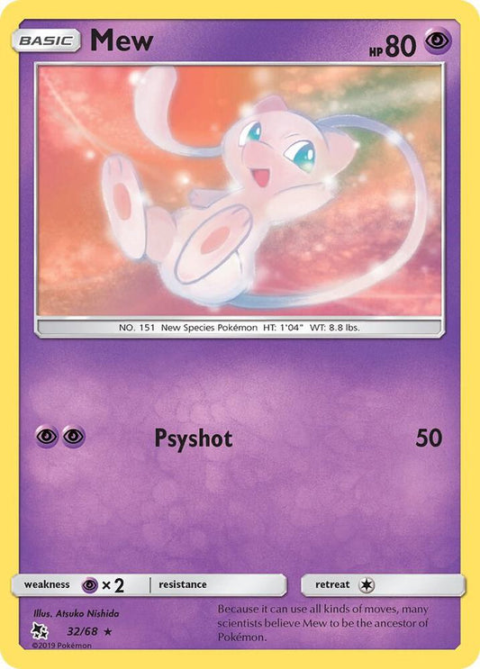 Mew Rare Hidden Fates 32/68 DMG